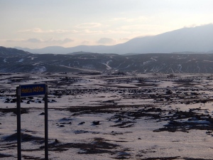 On our first F-road to Hekla Volcano