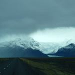 Clouds rolling in over the glacier