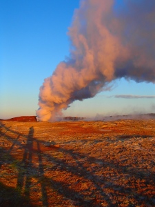 Reykjanes peninsula geysir