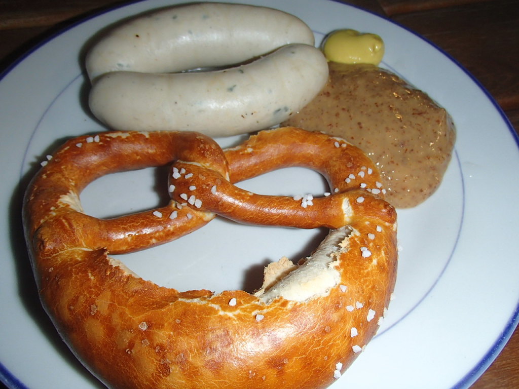 Pretzel and sausage