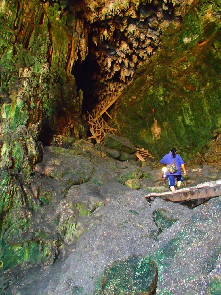 Climbing to the coffins