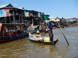 Tonle Sap lake(Kompoung Pluk) floating village